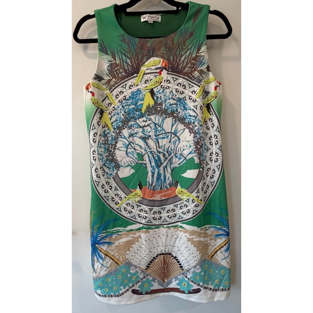 Papillon Vancouver Los Angeles Bird Print Shift Dress
